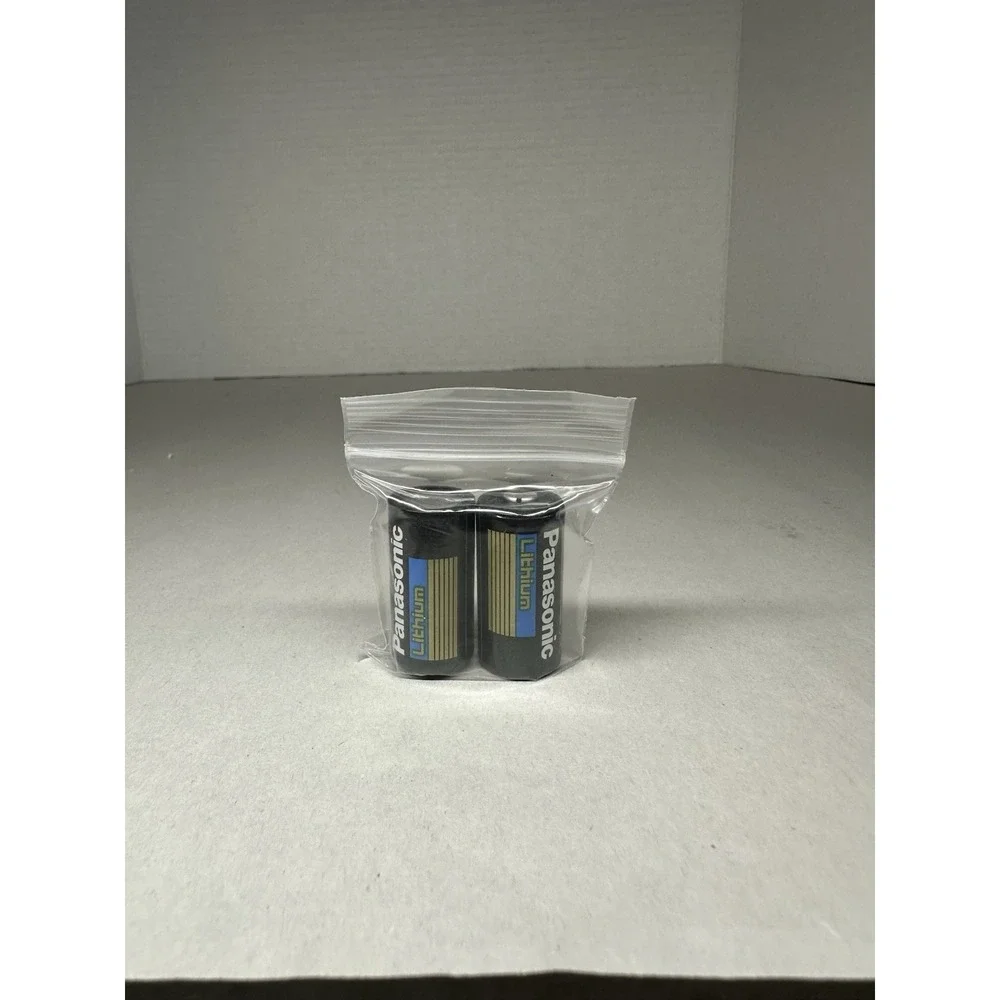 Panasonic CR123A 3V Long Lasting Lithium Batteries Pack of 2 Brand New